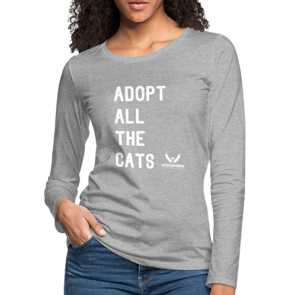 Adopt All the Cats Contoured Premium Long Sleeve T-Shirt - Image 12
