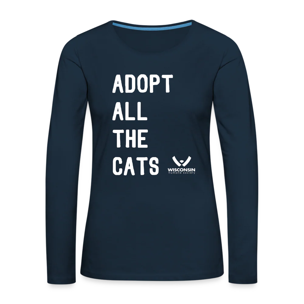 Adopt All the Cats Contoured Premium Long Sleeve T-Shirt - Image 9