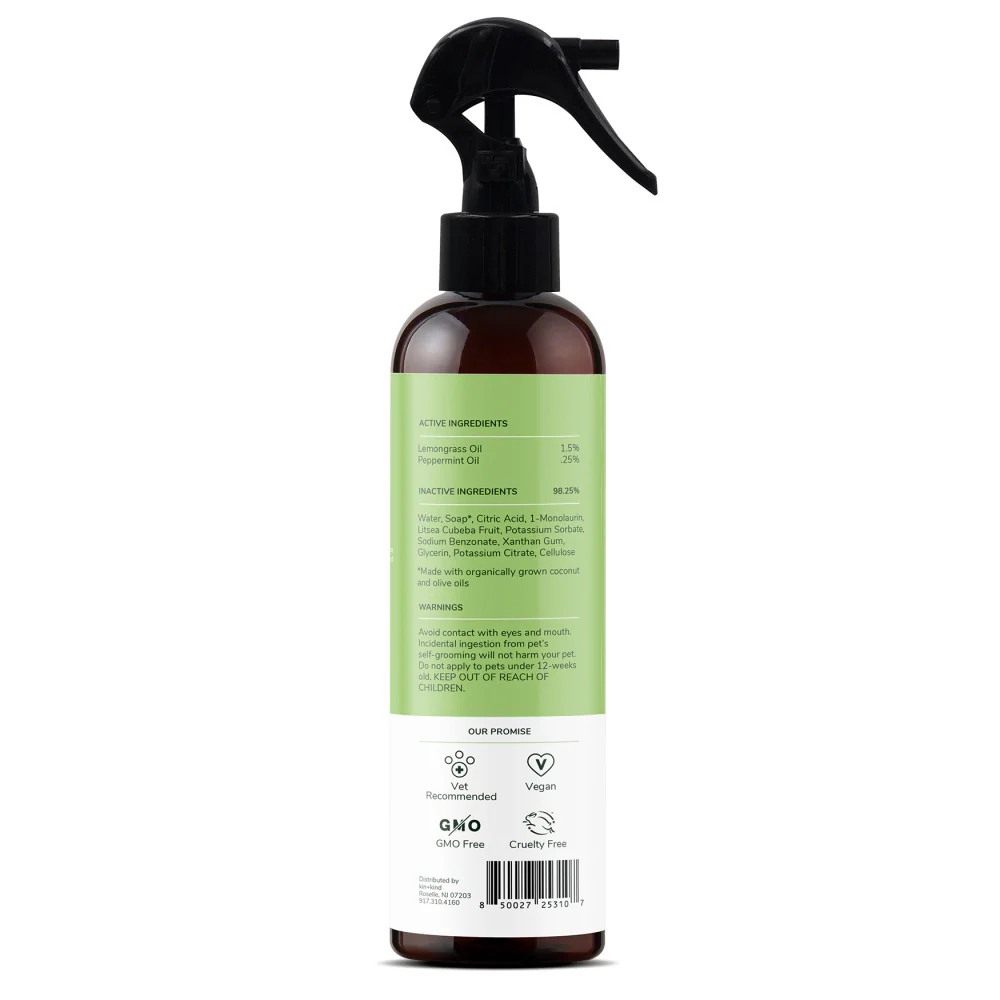 kin+kind Flea & Tick Prevent! Plant Powered Dog & Cat Protect Lemongrass Spray - Image 3