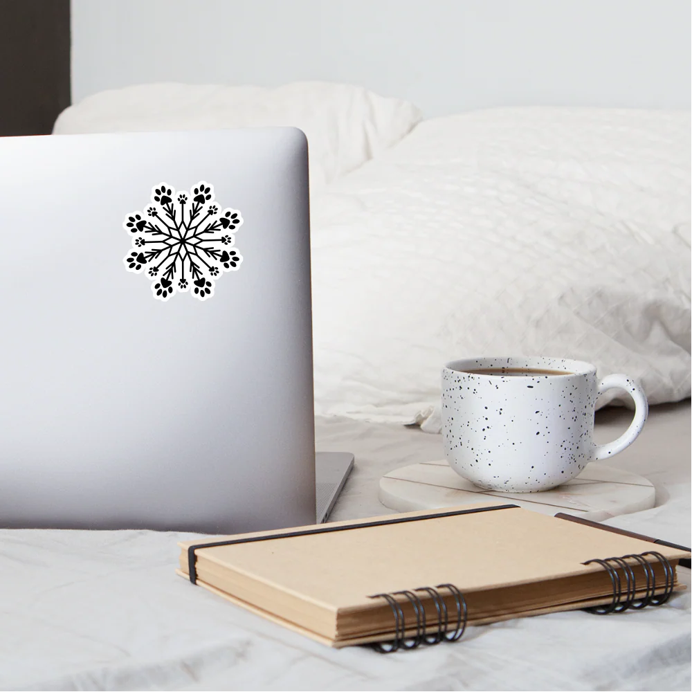 Paw Snowflake Sticker - Image 3