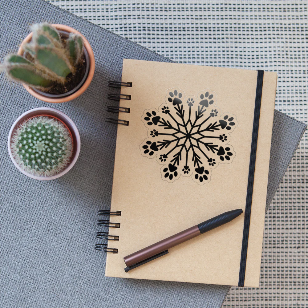 Paw Snowflake Sticker - Image 8
